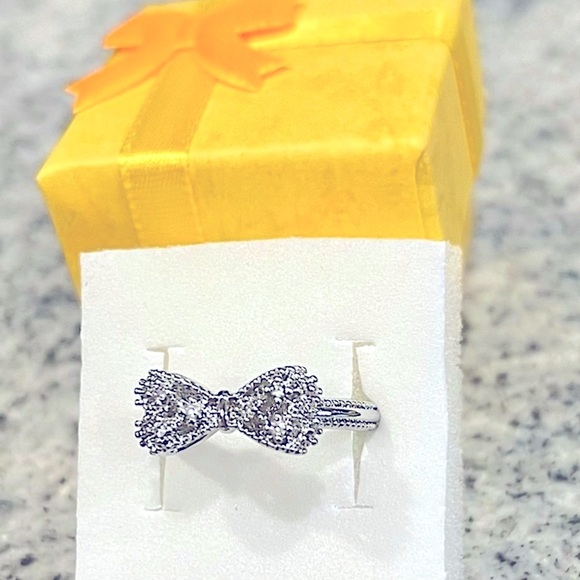 NWT Genuine💍Mossanite Diamond Bow Rings - Picture 2 of 11